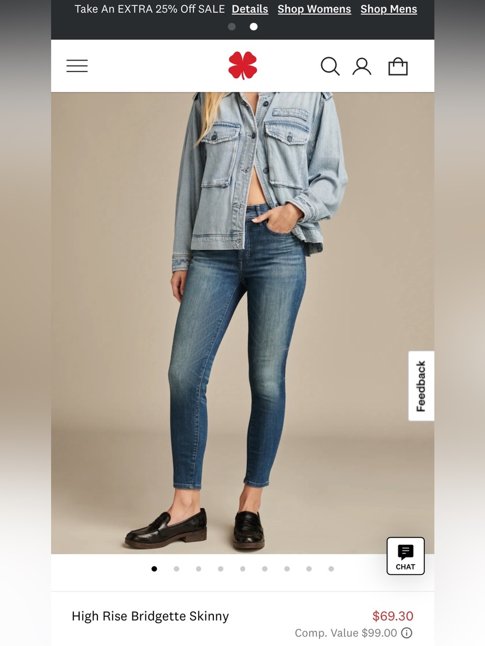 Lucky Brand Bridgette Skinny High-Rise Denim